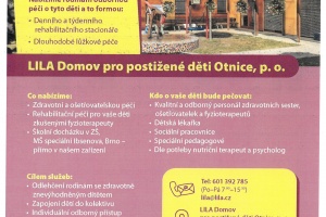 LILA Domov pro postižené děti Otnice